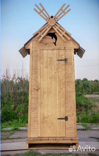 Дачный туалет деревянный SOX555