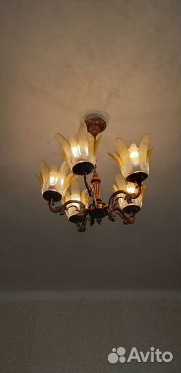 Люстра потолочная из бронзы советская