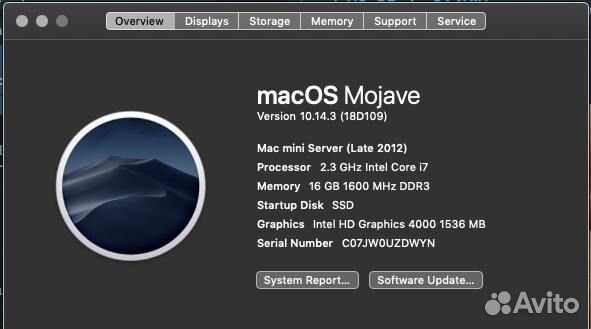 Комплект Mac Mini Server Late 2012 i7 16Gb SSD/HDD