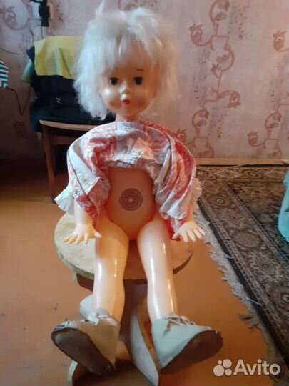 Кукла на резинках 70см шагающая СССР