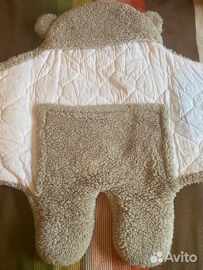 Теплый конверт плюшевый мишка