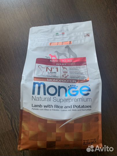 Корм для собак monge