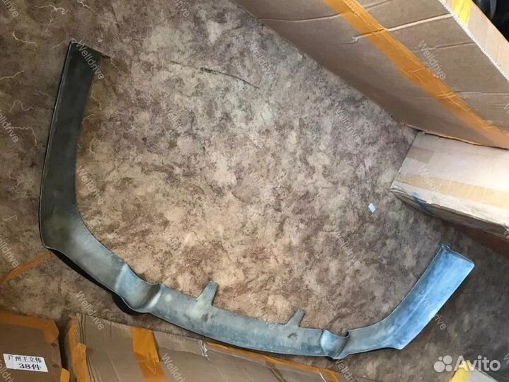 Накладка на бампер Mazda 6 GG 2 трубы тюнинг