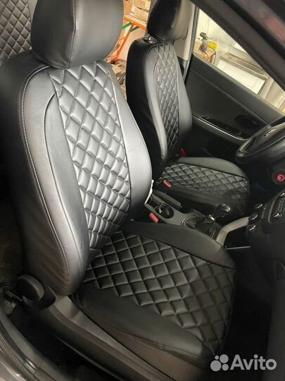 Чехлы на сиденья Kia Ceed Эко кожа ромб