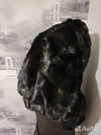 Капор меховой из норки шапка капюшон
