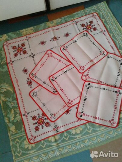 Скатерть салфеточная - гдр. Набор салфеток из льна