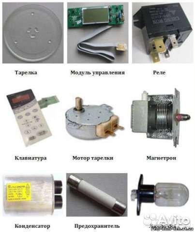 Запчасти для свч печей