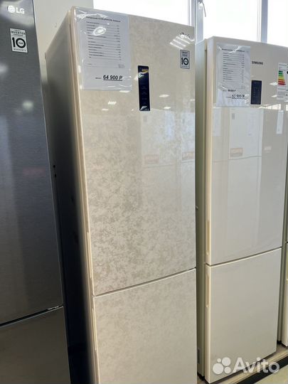 Холодильник LG GA-B509cesl бежевый