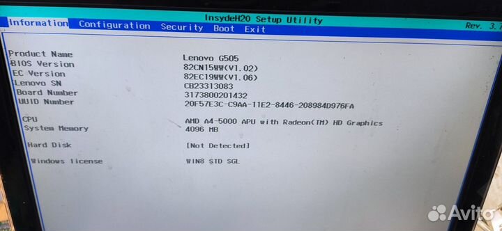 Lenovo g505 (vawga/GB LA-9912P rev:1.0)