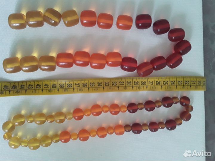 Бусы янтарь