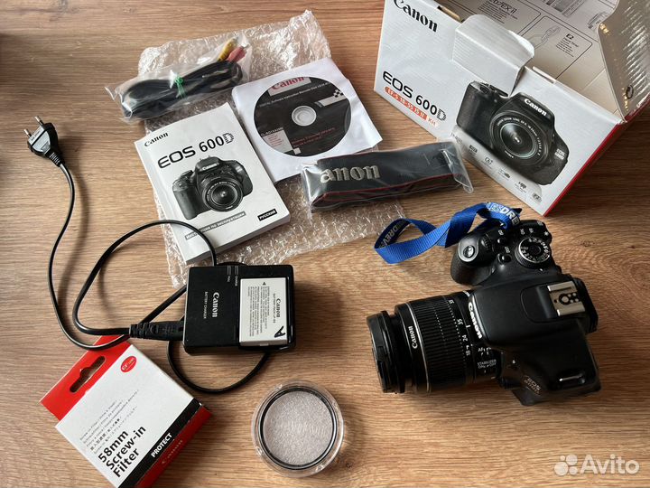 Фотоаппарат canon 600d с объективом 18-55