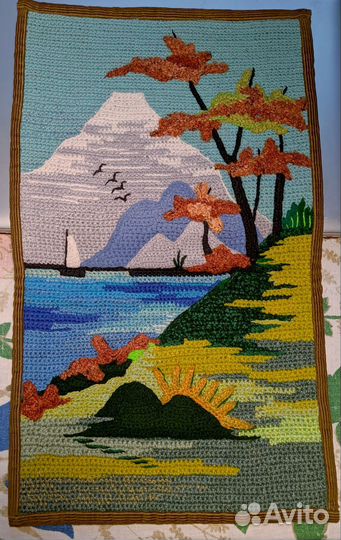 Вязаные картины панно