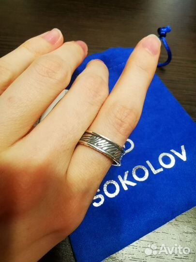 Серебряное кольцо Sokolov