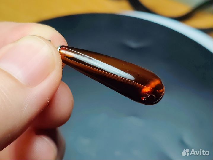 Кулон из натурального янтаря. Винтаж