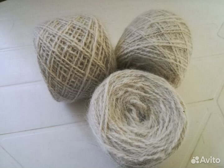 Шерсть собачья пряденая