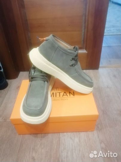 Ботинки мужские демисезонные. Натуральная замша