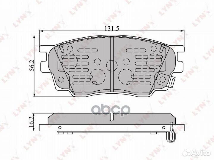 Колодки тормозные дисковые перед BD5111 LYN