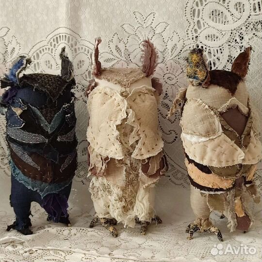 Текстильная интерьерная игрушка Сова