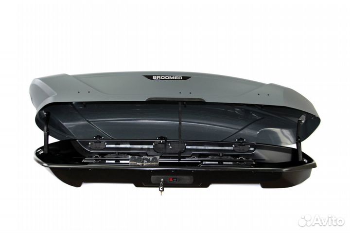 Автобокс на крышу Broomer (серый матовый)