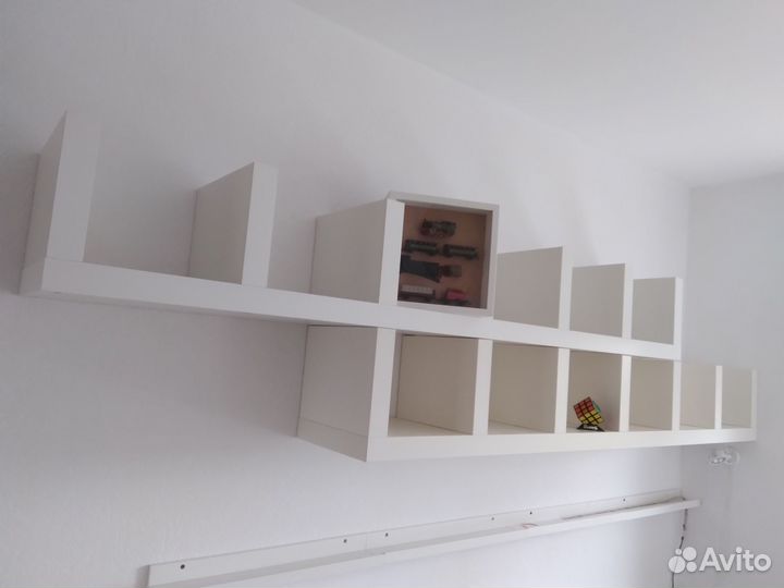 Полка настенная белая IKEA lack 2штуки