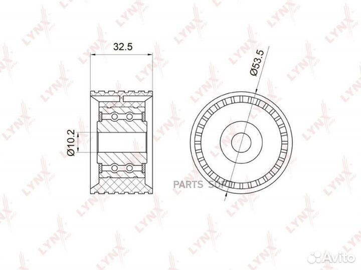 Lynxauto PB3028 Ролик ремня грм renault logan/mega
