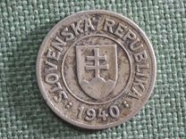 Монета 1 крона 1940 года, Словакия. Slovenska Resp