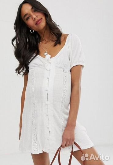 Сарафан на пуговицах для беременных, х/б