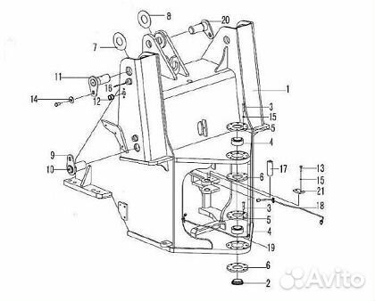 Диск сочленения рамы нижний - 29250004021 (sdlg)