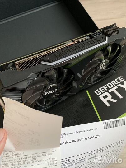 Видеокарта Palit RTX 2060 super Gaming Pro