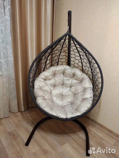Подвесное кресло кокон капля ротанг