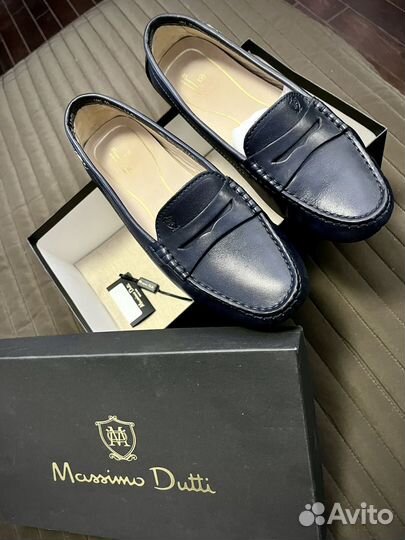 Мокасины жен Massimo Dutti оригинал,кожа
