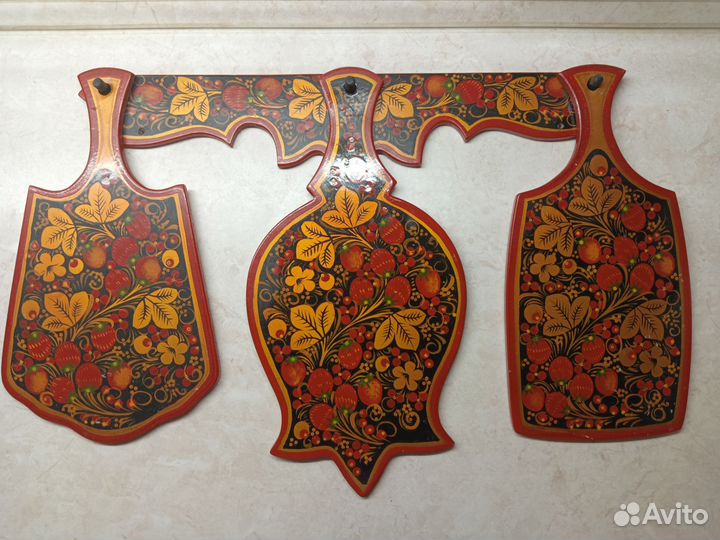 Доски для декора кухни, Хохлома