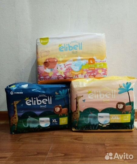 Подгузники-Трусики elibell active L.XL.XXL