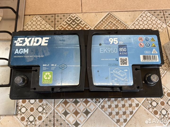 Аккумулятор Exide AGM EK950