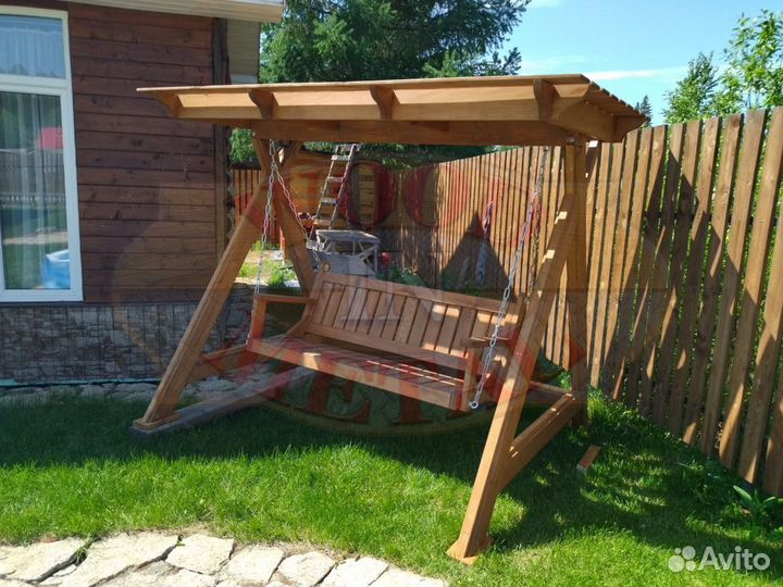 Детские деревянные качели 