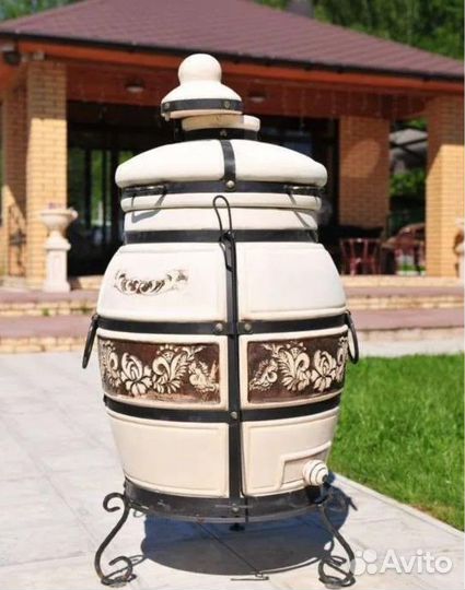 Тандыр Казачий с откидной крышкой и подставкой