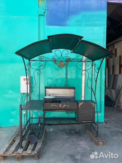 Мангал с печкой