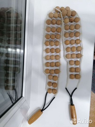 Массажер с деревянными шариками, 23 ряда