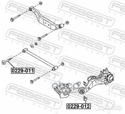 Болт с эксцентриком nissan serena C24 99-05 022