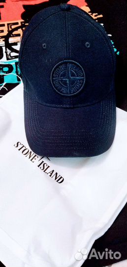 Бейсболка Stone Island,black,blue,new