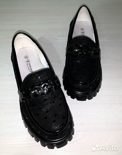 Туфли лоферы на платформе / 36 размер