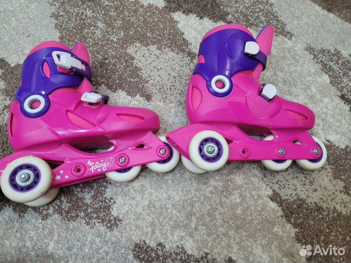 Детские ролики раздвижные 30-32 размер и защита