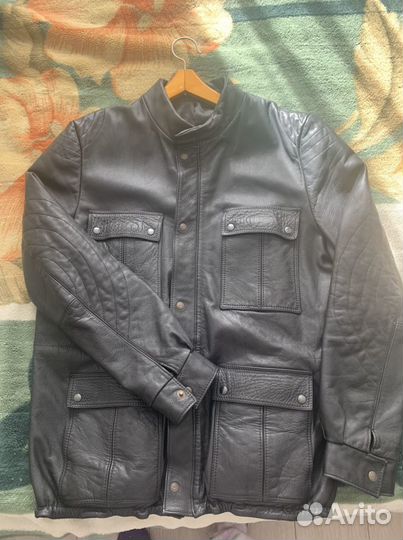 Мото куртка кожаная