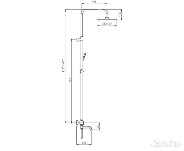 Душевая стойка с термостатом gappo G2491-9