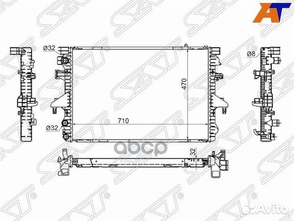 Радиатор Volkswagen Transporter 03-15 VW0009 Sat