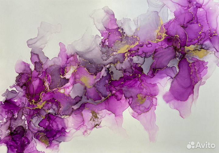 Интерьерная картина (алкогольные чернила)