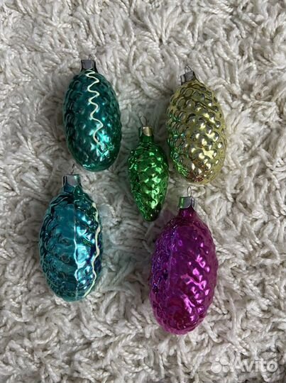 Советские елочные игрушки,набор