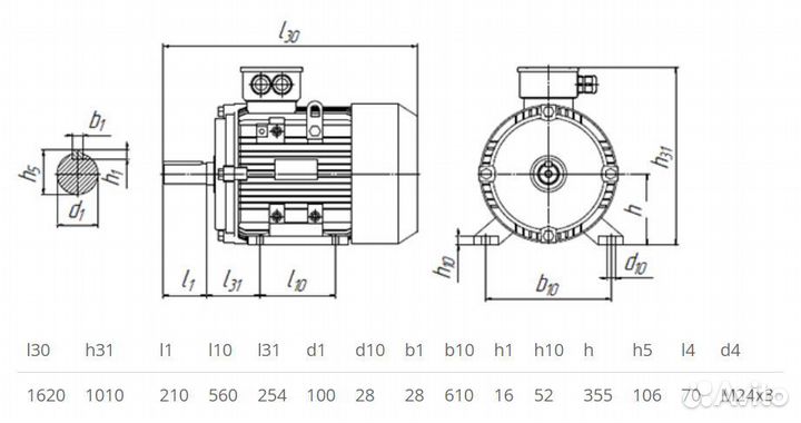 Электродвигатель 5аи 355 М4 (315кВт / 1500об)