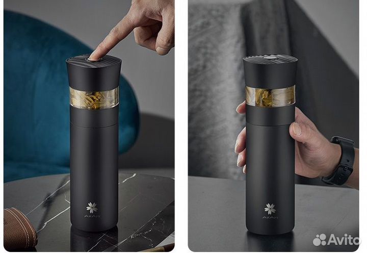 Термос akaw AK-IN48 с встроенным заварником. 480 м