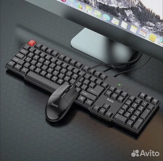 Клавиатура и мышь Hoco набор (офисный комплект)